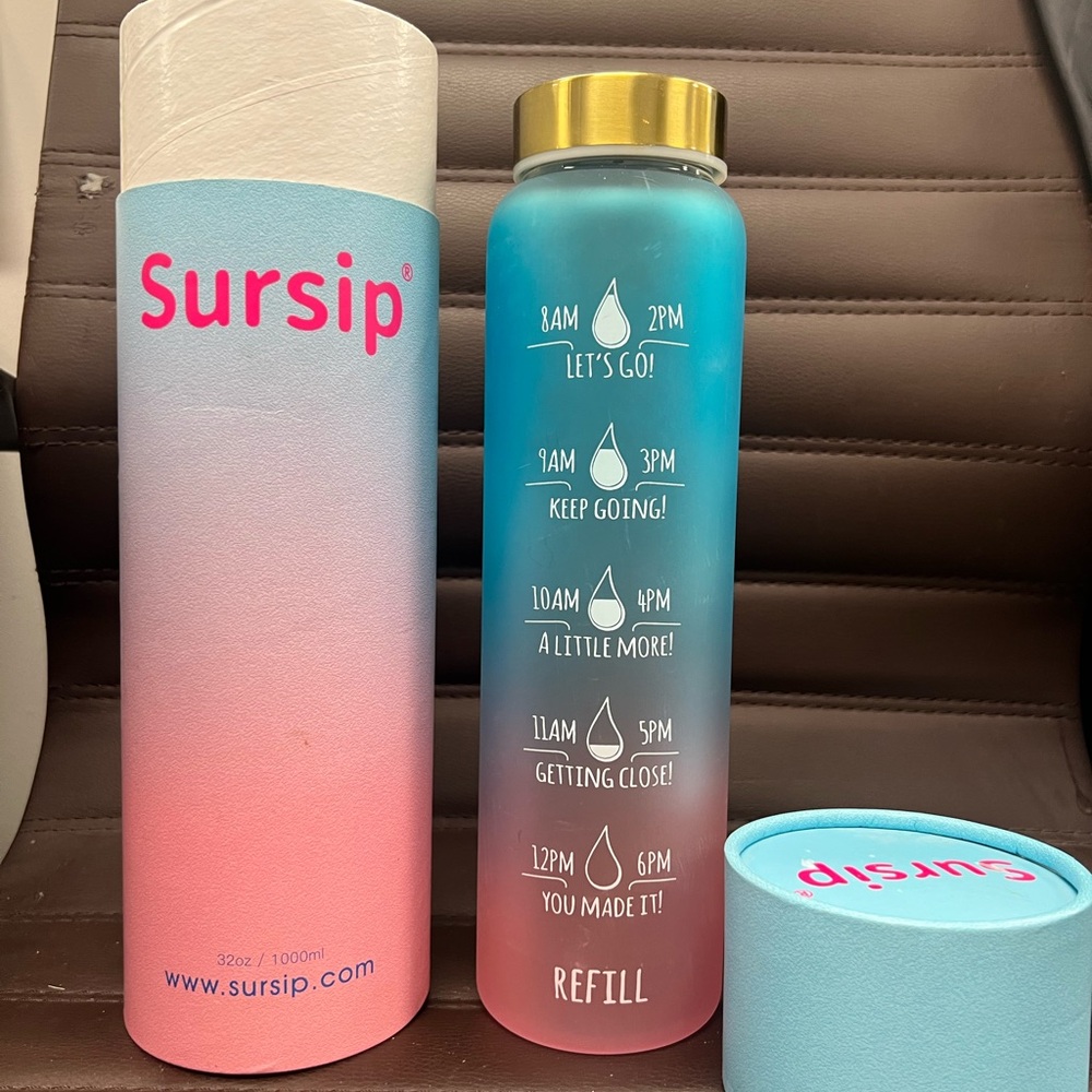 Blue and Gold Water Bottle